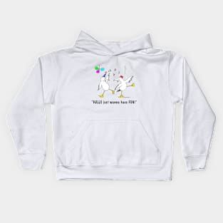 Gulls just wanna have fun Kids Hoodie